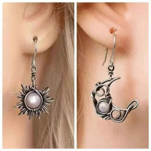 Moon Star Handmade Earring